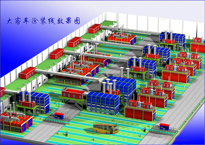 大型机械行业烤漆房示意图27